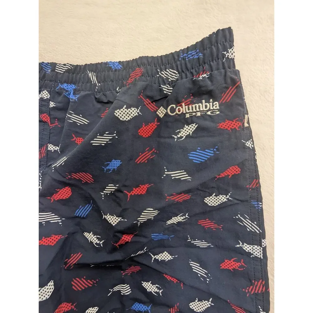 Columbia PFG Boys Youth Large 14/16 Super Backcast Swim Trunks Shorts UPF 50 NWT